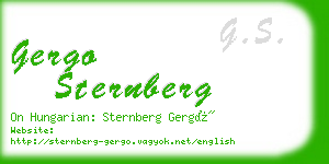 gergo sternberg business card